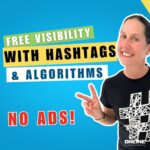 Marketing manager learning how to use hashtags and algorithms for organic social media growth without paid ads