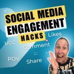 Person using a smartphone to boost social media engagement through strategic content, hashtags, and audience interaction