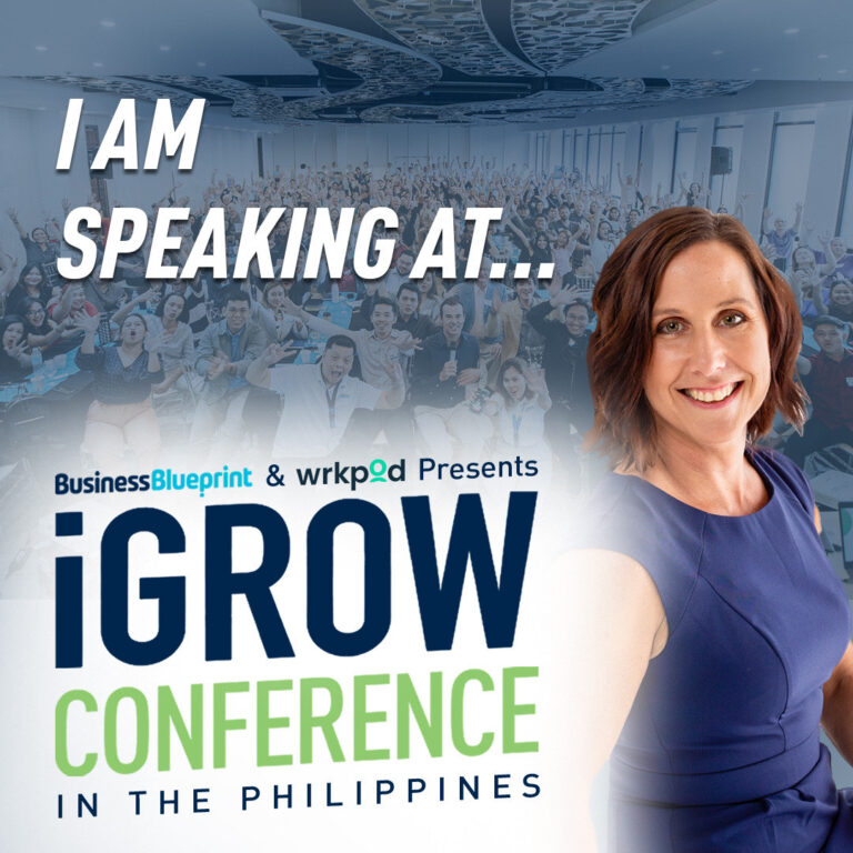 Chantal Gerardy marketing expert speaking at iGrow business conference