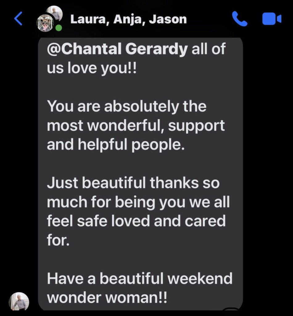 Chantal Gerardy Testimonial